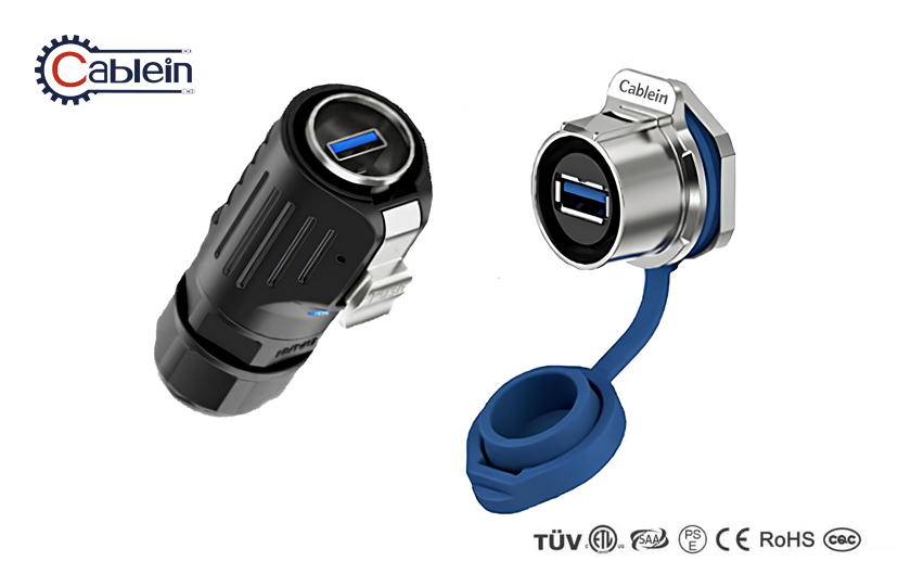LP24 USB Waterproof Bulkhead Connector